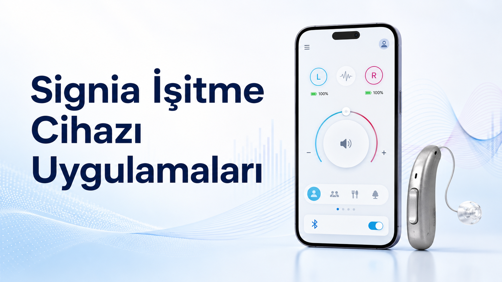 Signia işitme cihazı mobil uygulaması ekran görüntüsü